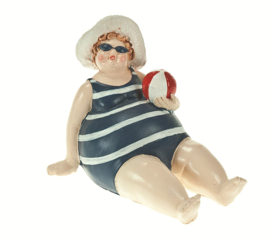 Beach Girls - lady sitting with ball, lg