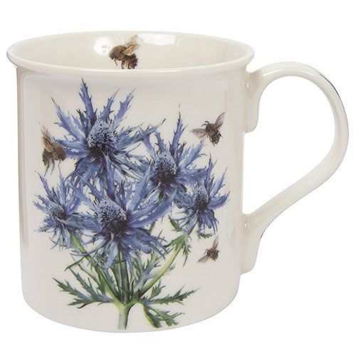 Boxed China Mug, Bee-tanical range with Thistles and Bees design