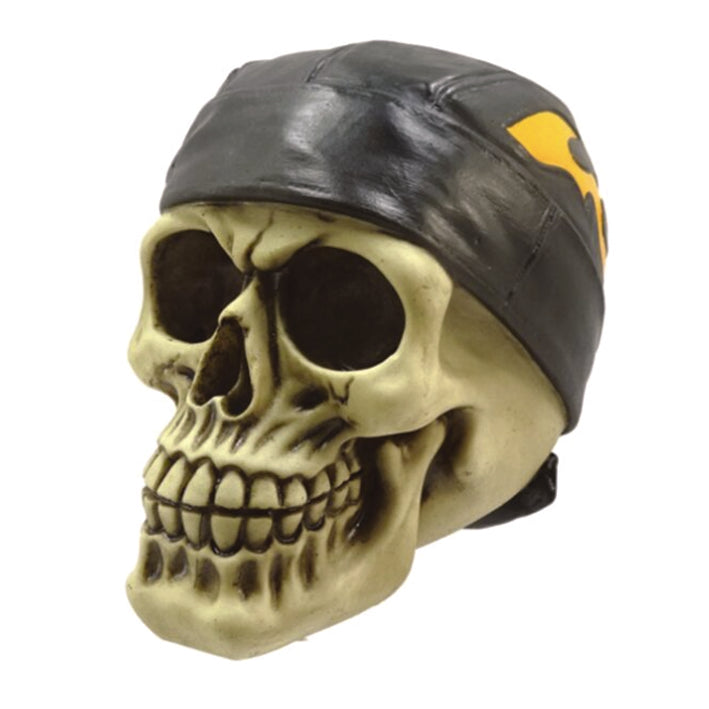 Skull Ornament with Biker Bandana