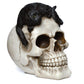 Skull with Black Cat Ornament