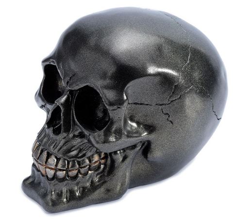 Black metallic skull