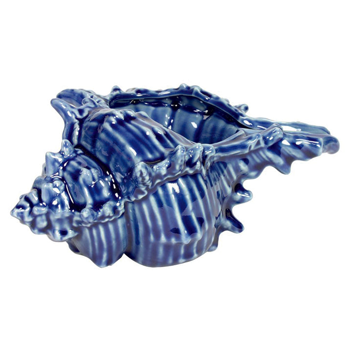 Ceramic Conch Pot, Blue