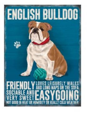 Large metal sign - British Bulldog