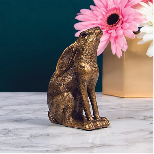 Reflections Bronze Sitting Moongazer Hare Ornament