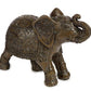Dark brushed wood effect Thai elephant ornament