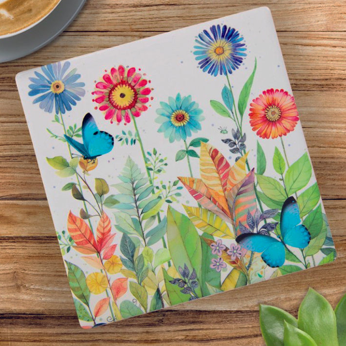 Bug Art Blue Butterfly Coaster