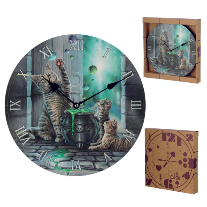 Wall Clock - Hubble Bubble Cat and Kitten