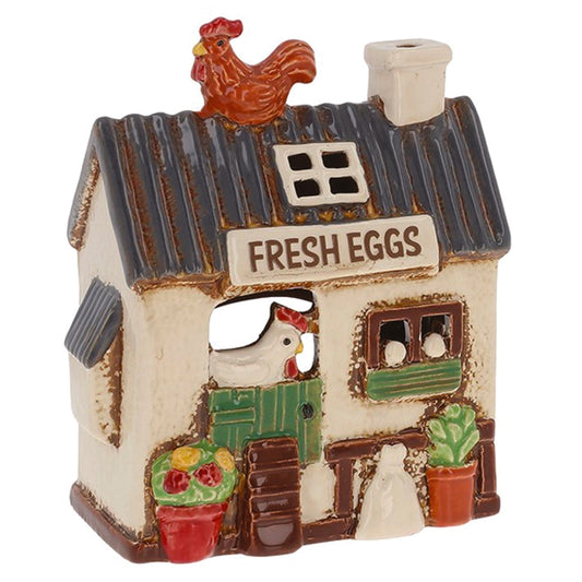Village Pottery Farmyard chicken Coop Tealight Holder