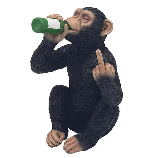 Cheeky Monkey Chimp Sitting Drinking From A Bottle, Lg