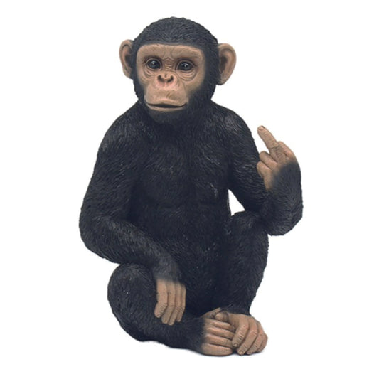Cheeky Monkey Chimp sitting Giving the Finger. Extra large