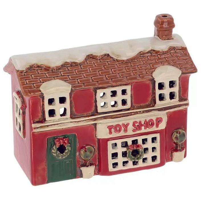 Village Pottery Christmas Toy Shop Tealight  Holder