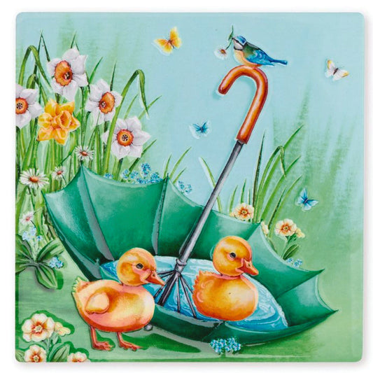 Coaster - Ducklings and Umbrella