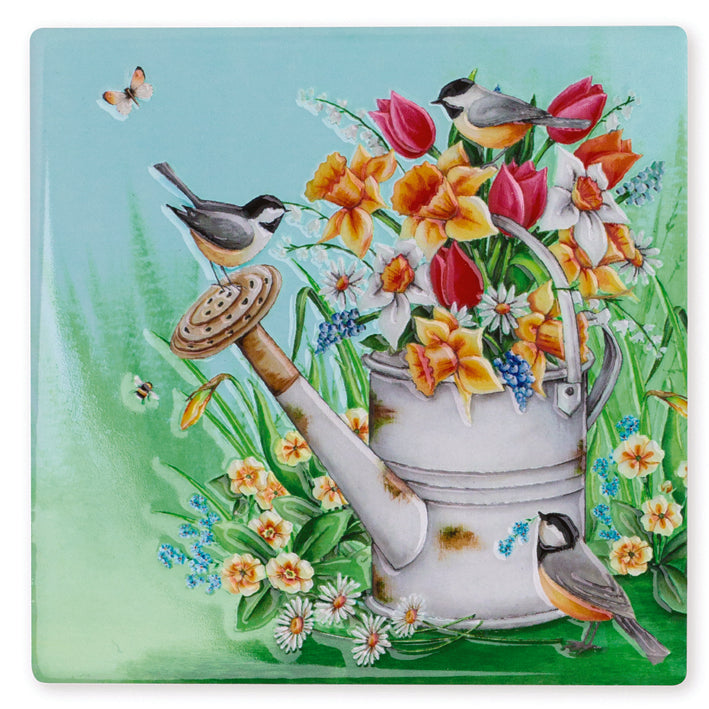 Country Coaster Flowers in a Watering Can