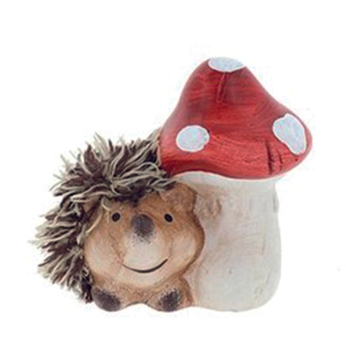 Country hedgehogs on toadstools small