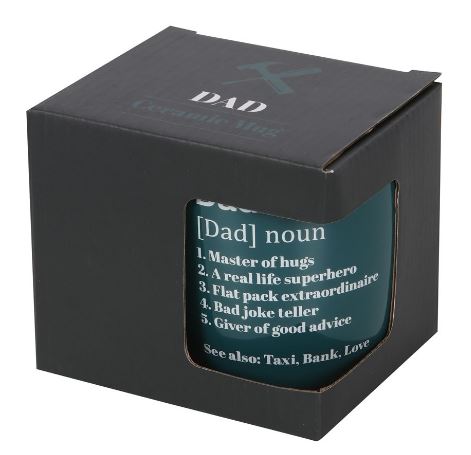 Boxed Mug with Dad Definition text