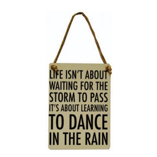 Mini metal sign - Dance in the rain