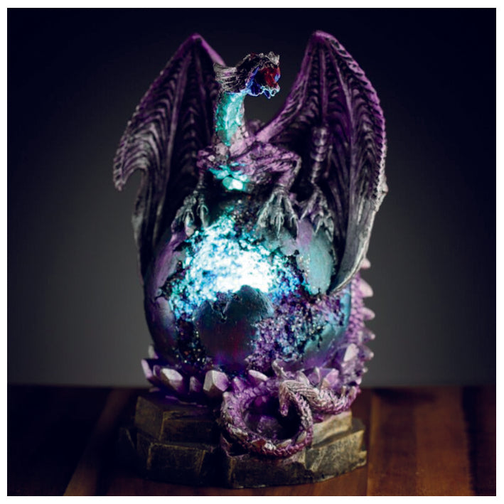 Dark Legends LED Geode Plinth Dragon Egg Ornament