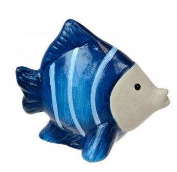 Small Dark Blue Ceramic Fish