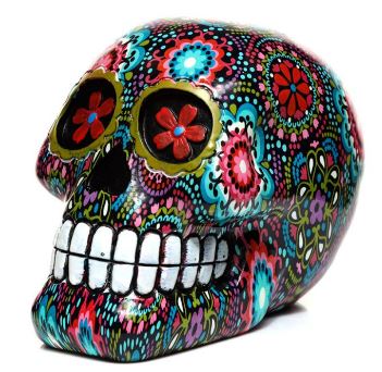 Day of the Dead floral print skull