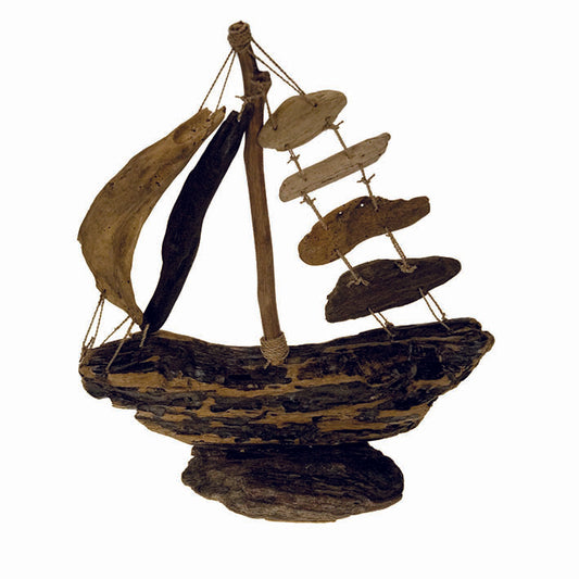 Large driftwood boat