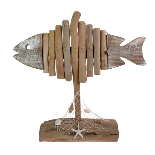 Large driftwood fish on Stand