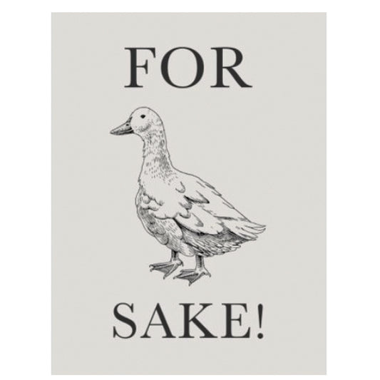 Large metal sign - For (Duck) Sake