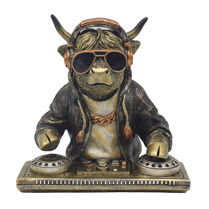 Highland Cow Dude the Disc Jockey, small