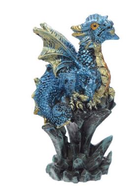 Enchanted Nightmare Dragon Mini Rock Crystal Ornament