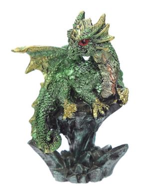 Enchanted Nightmare Dragon Mini Rock Crystal Ornament