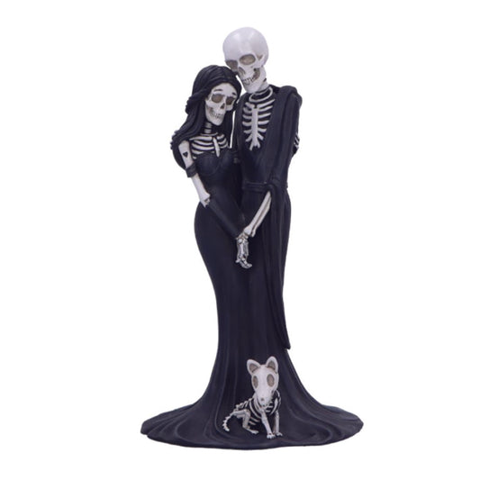 Eternal Companions Skeletal Couple with Dog Ornament