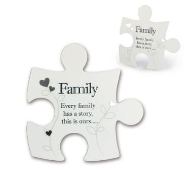 Jigsaw wall art.  FAMILY.  Every family has a story, this is ours