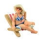 Fat lady on deck chair