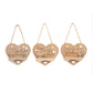 Wooden Hanging Heart Shaped Plaques - Flower Garden Range
