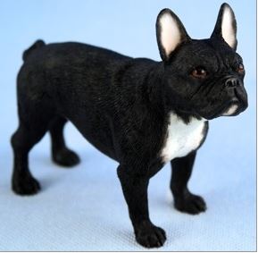 French Bulldog, black, standing Dog ornament