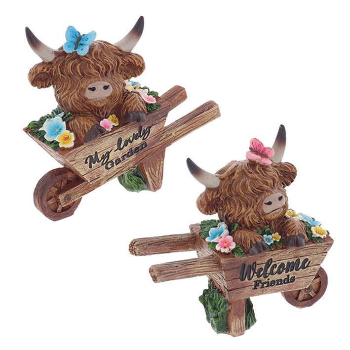 Garden Bloom Coo in Wheelbarrow Ornament
