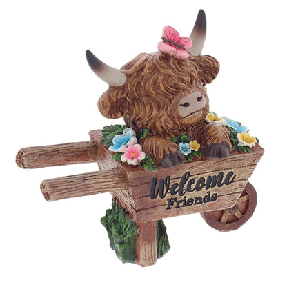 Garden Bloom Coo in Wheelbarrow Ornament