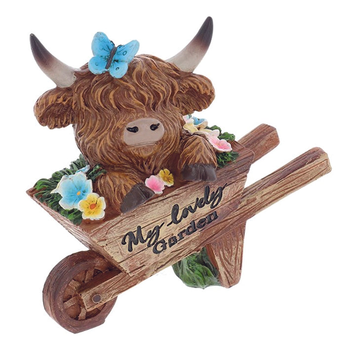 Garden Bloom Coo in Wheelbarrow Ornament