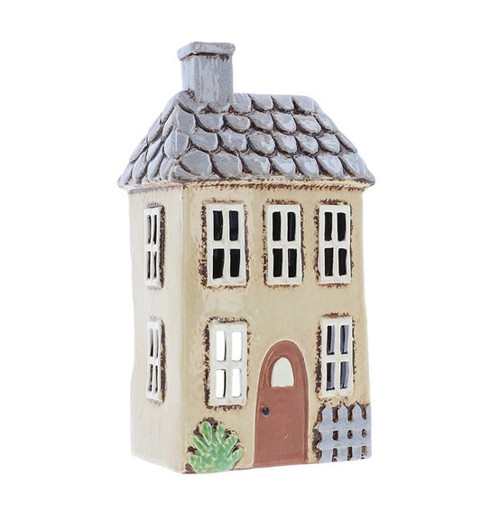 Village Pottery Cream Garden House Tealight Holder