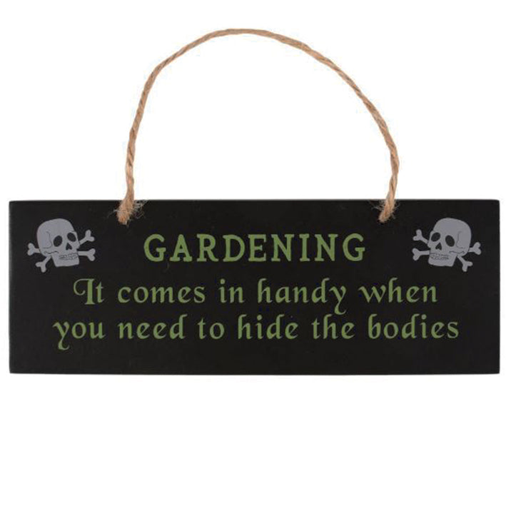 Wooden hanging sign - Gardening - Comes in Handy when you need to hide ...