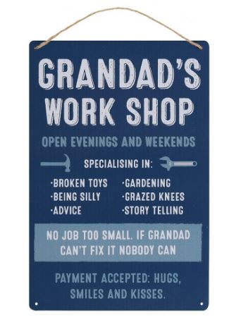 Large metal sign - Grandad's Workshop