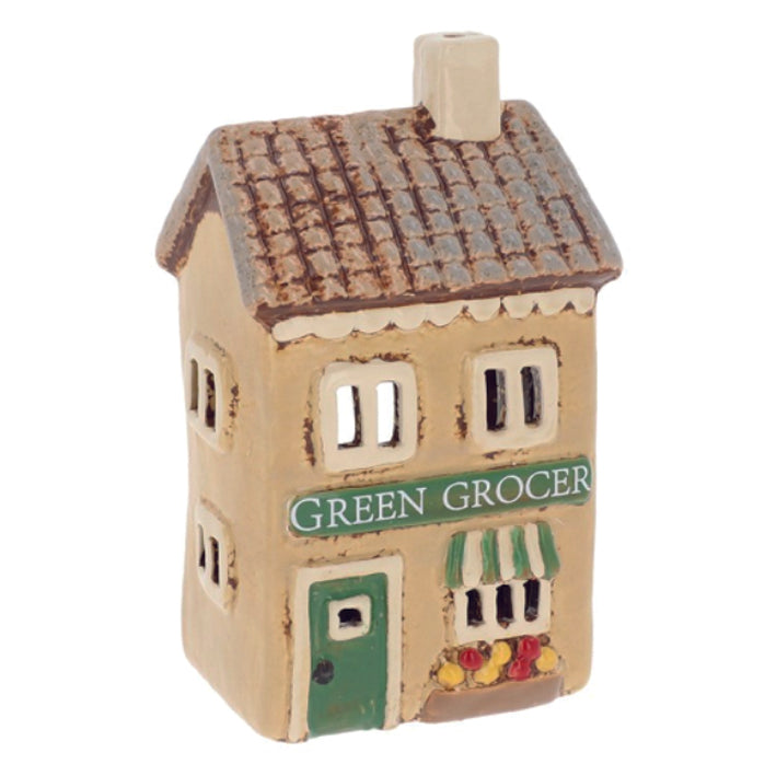 Village Pottery Green Grocer's Shop Tealight Holder
