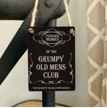 Mini metal sign -Grumpy Old Men's Club