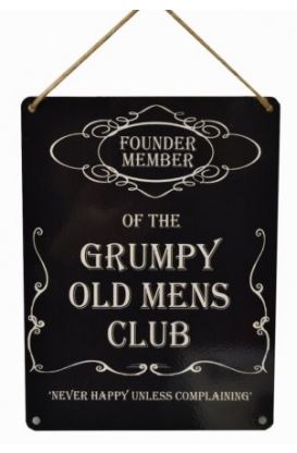 Large metal sign -Grumpy Old Men's Club