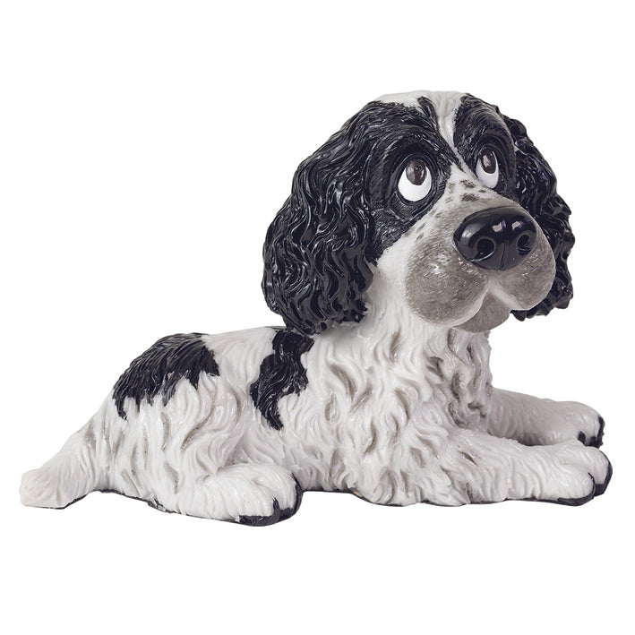 Little Paws Dog Ornament - Guinness the Cocker Spaniel (Black and White)