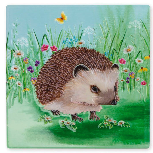 Coaster - Hedgehog and Flowers