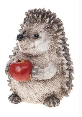 Happy hedgehog small with apple