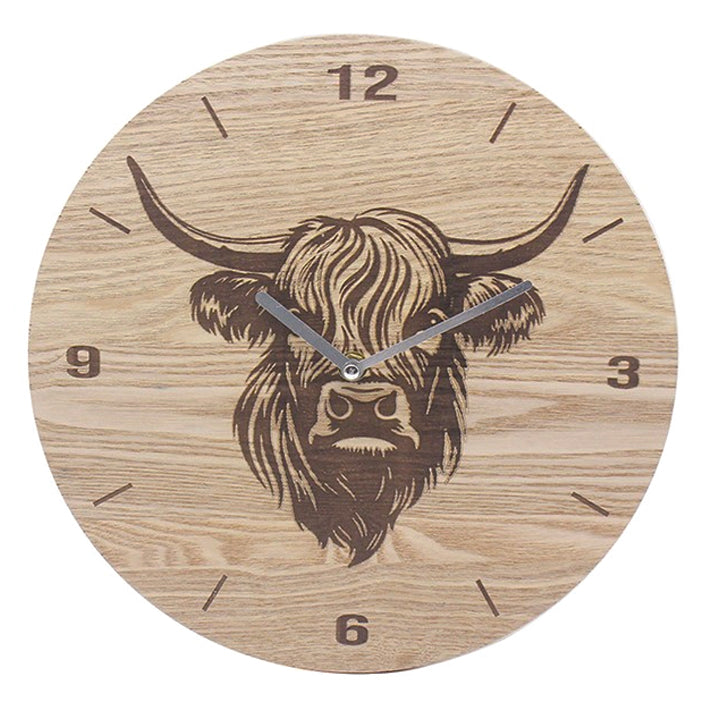Wall Clock - Highland Cow