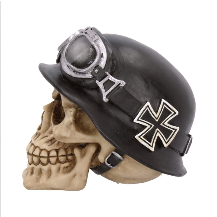 Skull With Helmet and Iron Cross