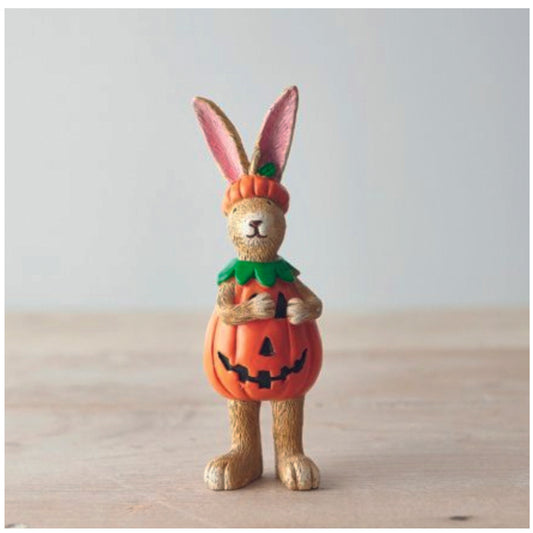 Jasper the Rabbit ornament in his Halloween Pumpkin Outfit