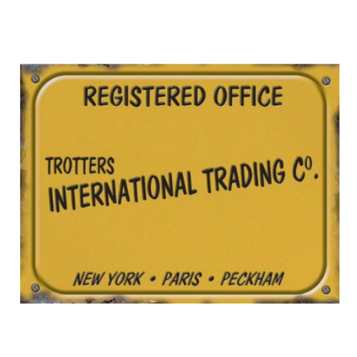 Metal Hanging Sign - Trotters International Trading Co Registered Office
